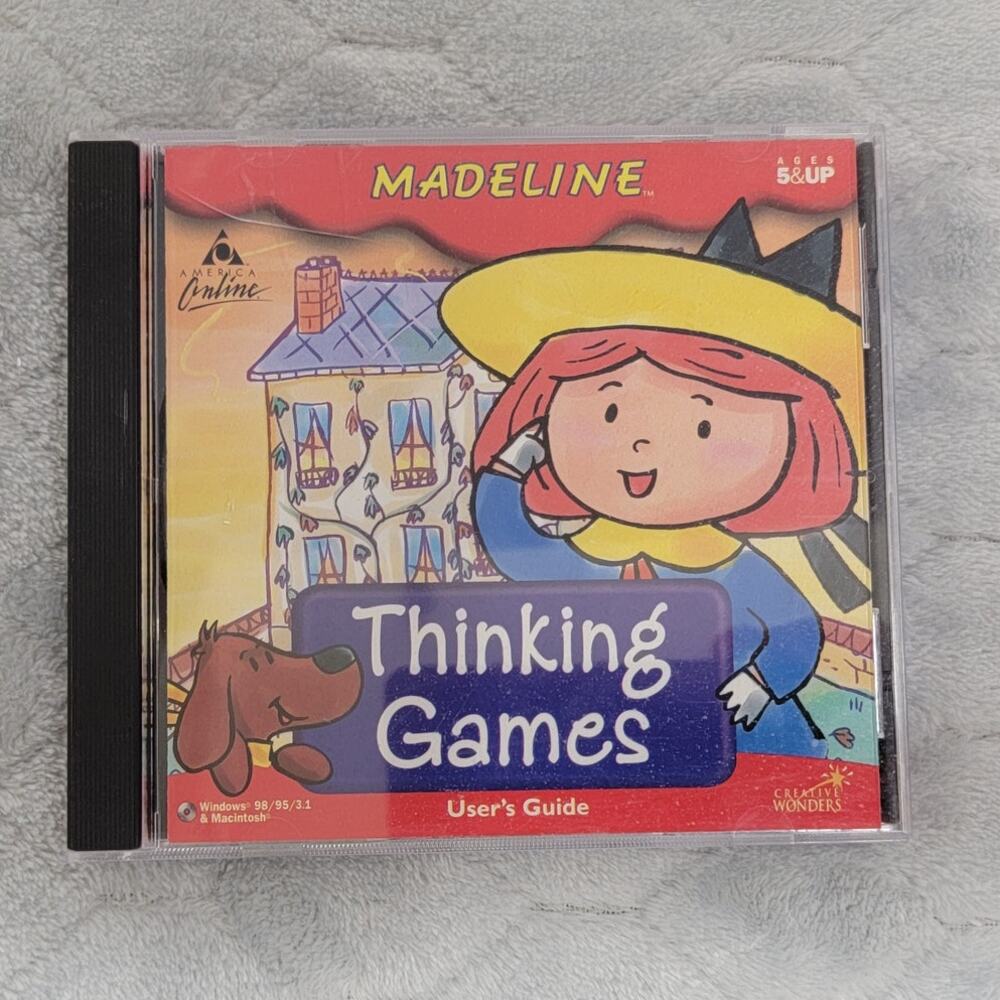 Madeline Thinking Games PC Mac CD-ROM 1996 Creative Wonders Kids Edutainment